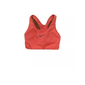 Nike neon orange coral sports yoga bra